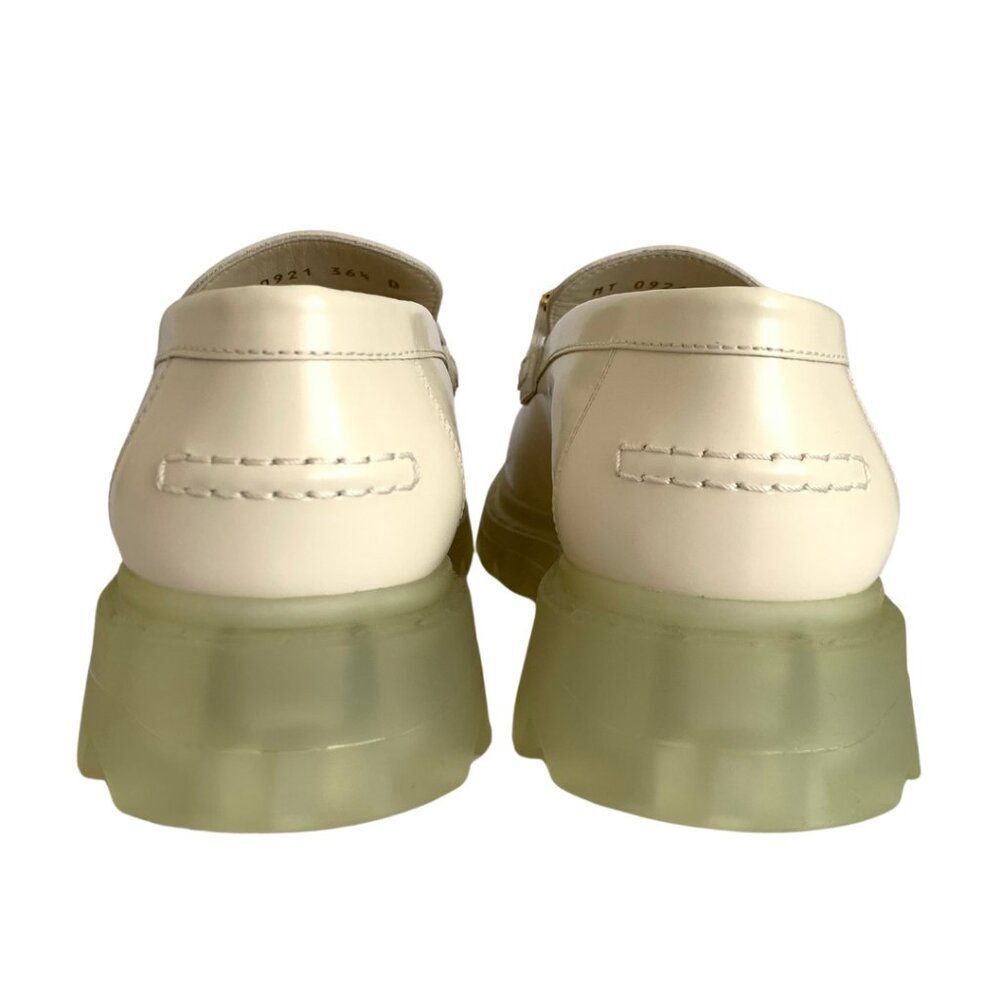 Christian Dior Code Loafers Off White Brushed Calfskin in Box w/ Dust bag - Picture 7 of 11